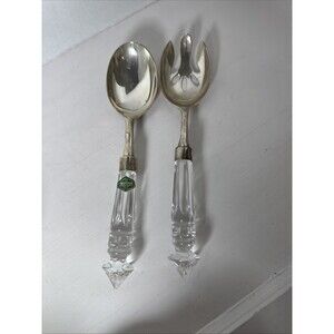 Serving Spoon & Fork Shannon Crystal Utensil Godinger DUBLIN Shannon Collection